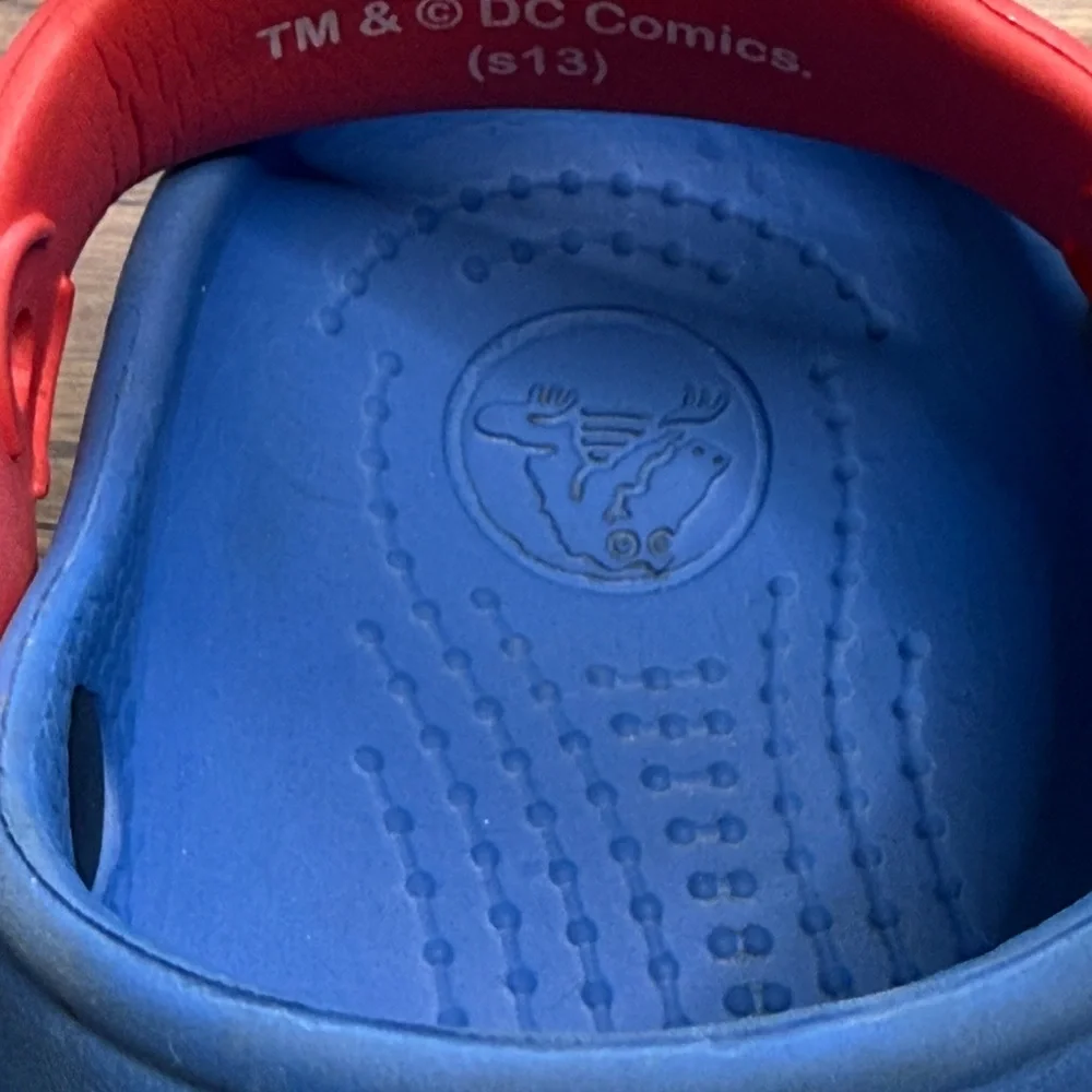 DC Comics Superman Kids CROCS - Blue and Red Size 10-11